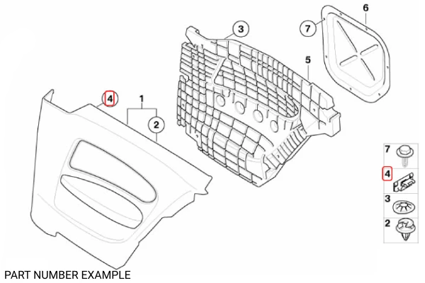 Genuine BMW Door Card Trim Clamp - 51418240509