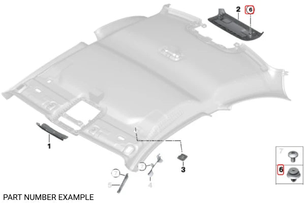 Genuine BMW Grey Trim / Moulding Clip - 07147460560
