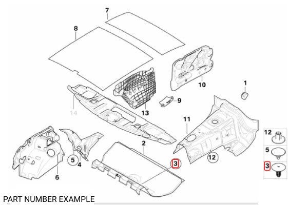 Genuine BMW Trim Fastener Clip – 51488245867