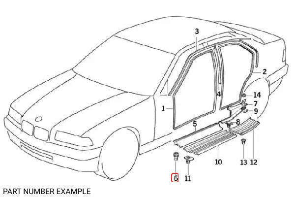 Genuine BMW Trim Sill Strip Clip – 51478234047