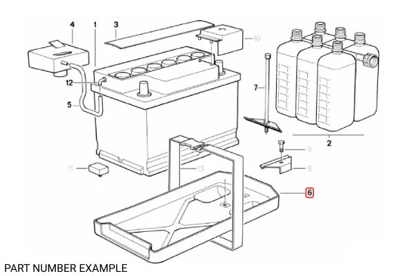 Genuine BMW Trunk-Mounted Battery Tray for E30 – 51711922158