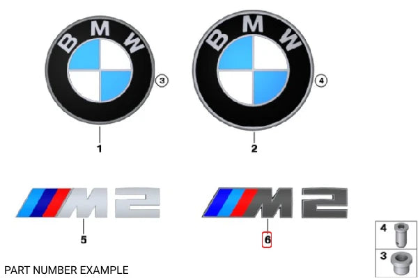 Genuine BMW Boot Lettering 'M2' for G87 M2 LCI - 51147907772