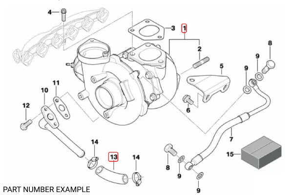 Genuine BMW Turbo Oil Return Hose for M57N – 11422247921