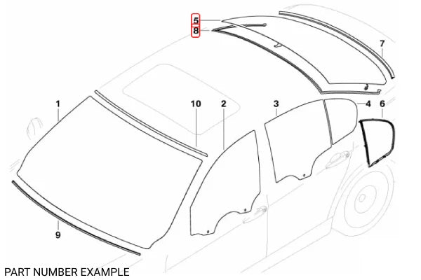 Genuine BMW Upper Trim Cover for Rear Window for E90 - 51317061970