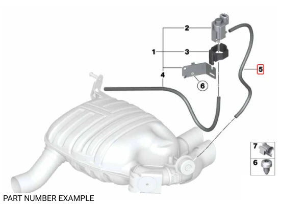 Genuine BMW Vacuum Hose (3.5 x 1.8 - 1.0m) – 11727545323