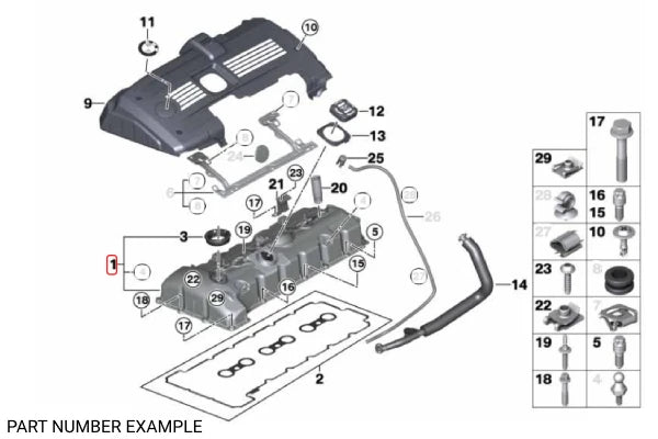 Genuine BMW Valve Cover for N52 – 11127552281