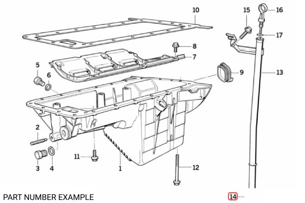 Genuine BMW Dipstick Tube O-Ring - 11431287541