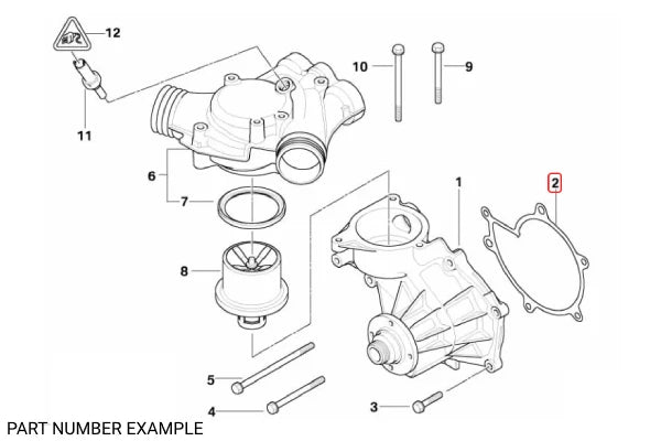 Genuine BMW Water Pump Gasket for S62 – 11511406765