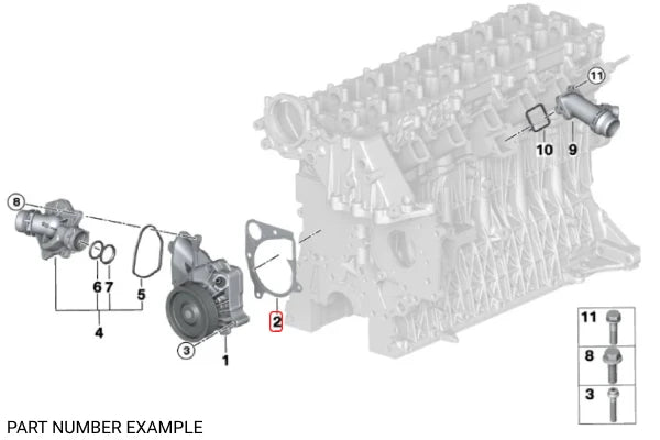 Genuine BMW Water Pump Gasket – 11517793796
