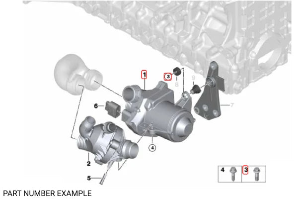 Genuine BMW Water Pump Screw - 11517602123