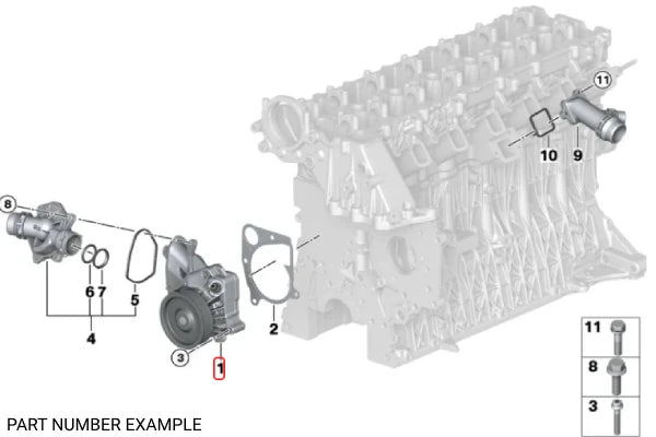 Genuine BMW Water Pump for M57N2 – 11517790472