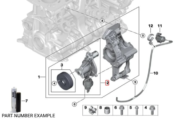 Genuine BMW Water Pump for Gen 1 B46 – 11518638026