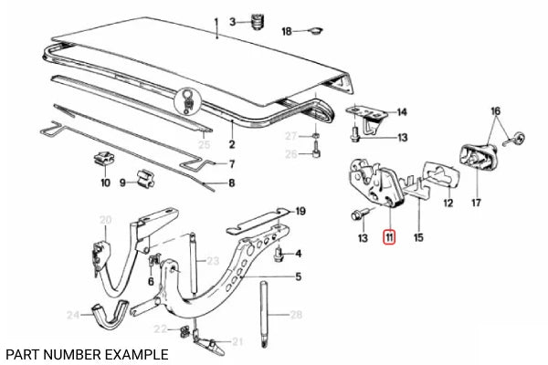 Genuine BMW Boot Lock Latch for E30 - 51241884131