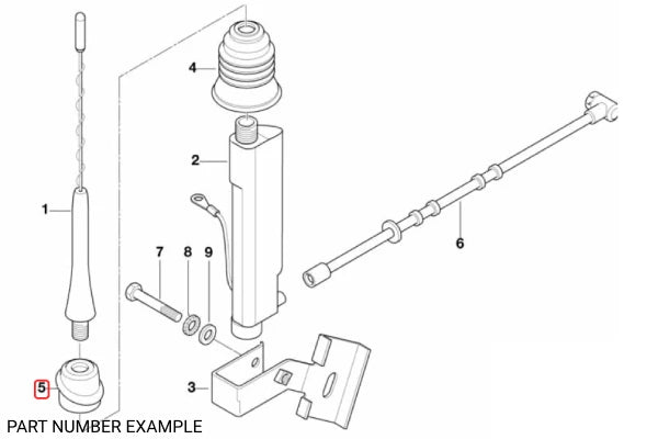 Genuine Z3 Roadster Antenna Grommet - 65218411562