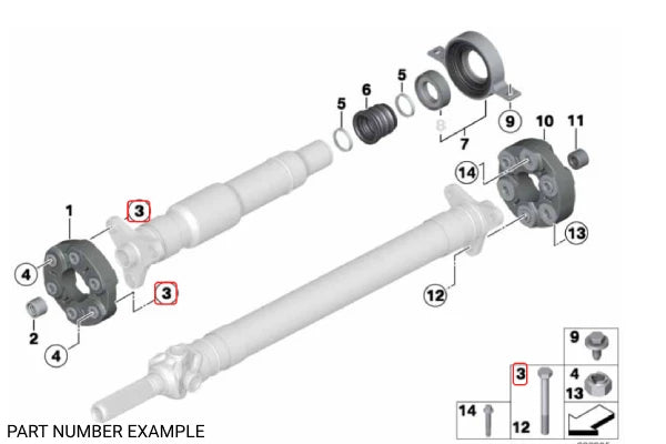 Genuine BMW Flex Disc Hex Bolt - M12x1.5x58mm – 26117523709