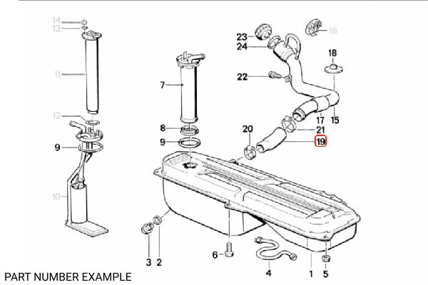 Genuine Fuel Filler Hose - 16121180402
