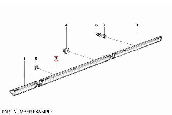 Genuine Door Mould Front Left - 51131871695
