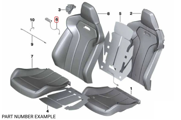 Illuminated M Trim for Backrest - Black - 52109503037