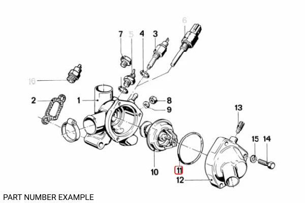 Genuine BMW Thermostat Gasket Seal O-Ring - 11531265084