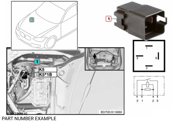 Genuine Relay for Fan - 61369207913