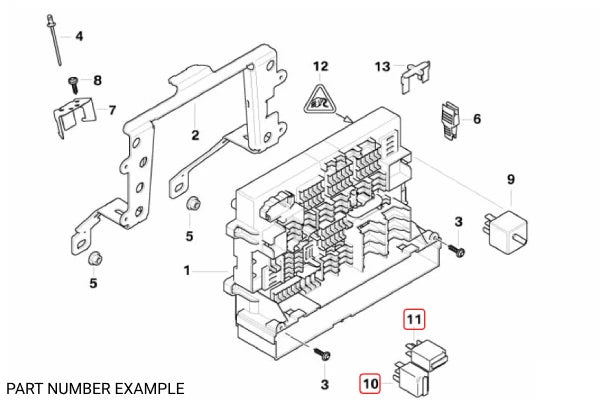 Genuine Front Windscreen Wiper Relay Green- 61366980177