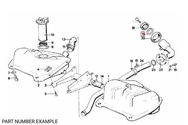 Genuine BMW Fuel Cap Rubber Seal – 16111179680