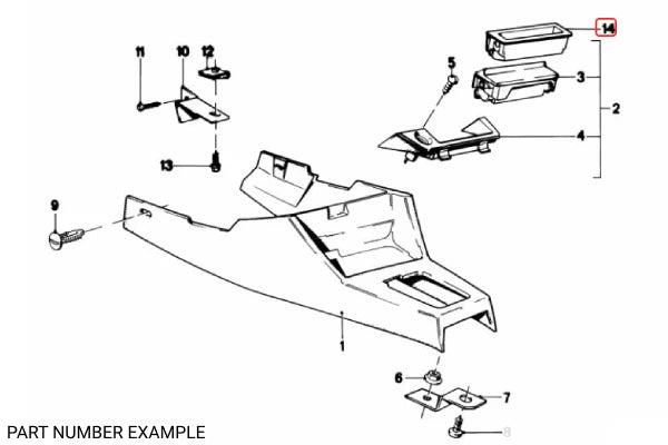Storage Tray for Front Ashtray - 72601942786