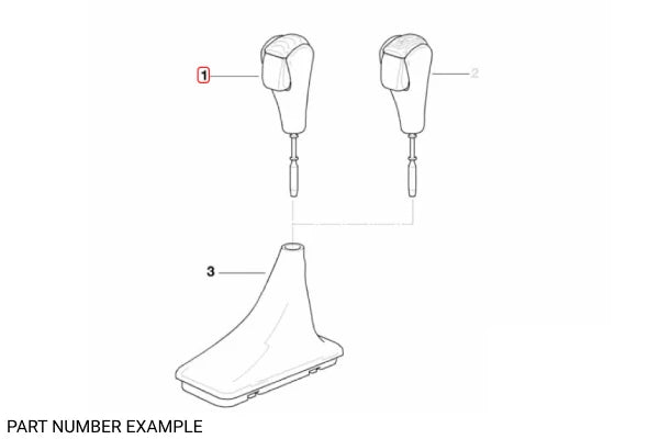 Genuine Leather Gear Shift Selector Knob - 25167533347