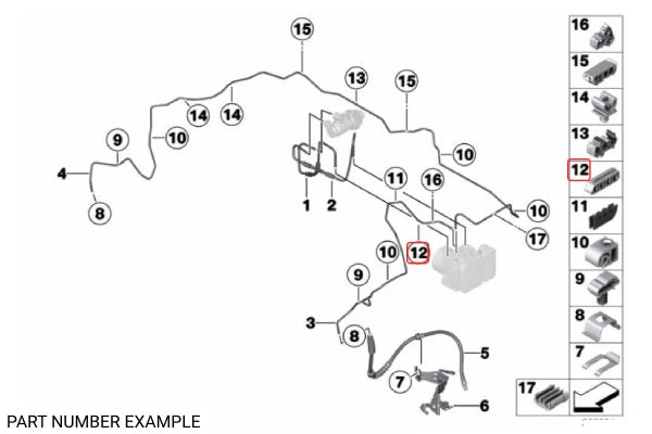 4-Way Spacer for Brake Lines - 34326777692