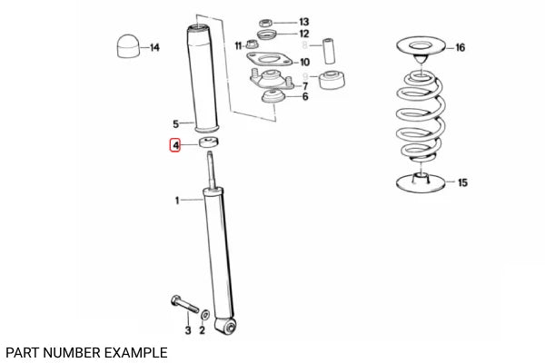 Genuine BMW Rear Bump Stop – 33521125078