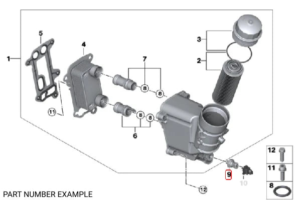 Genuine BMW Oil Pressure Sender Switch – 12618611273