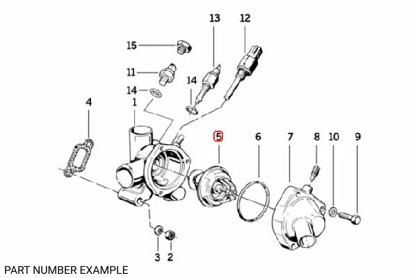 Genuine Thermostat 80C - 11531710953