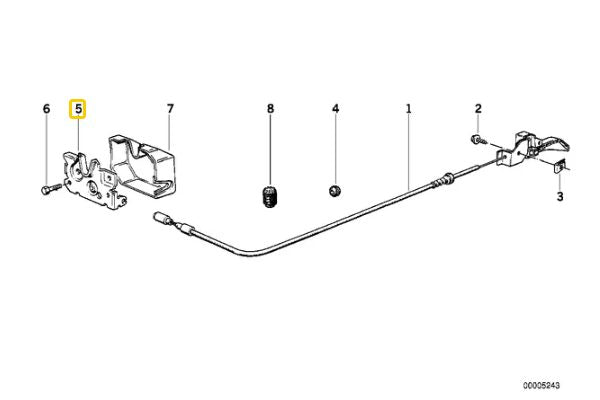 Bonnet Lock Mechanism - 51231911393