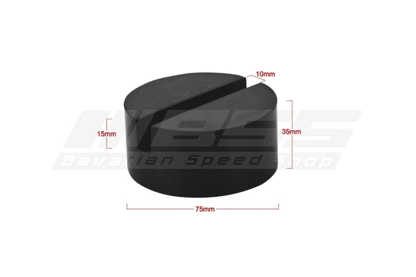 Solid Rubber Jack Pads 75mm x 35mm - Pinch Weld Adapters