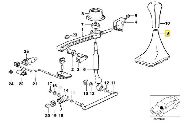 OEM Shifter Boot - 25111221306