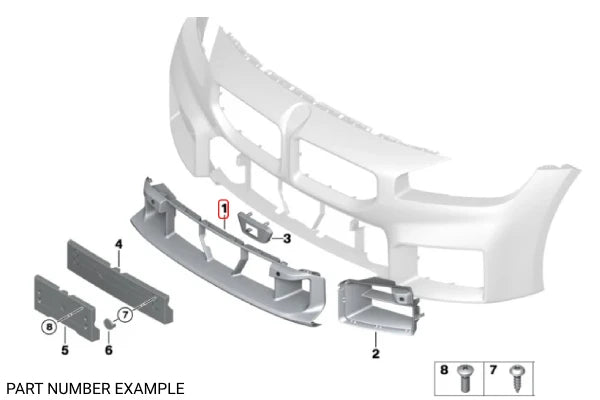 Genuine BMW G87 M2 Front Lower Centre Grille - 51118081270
