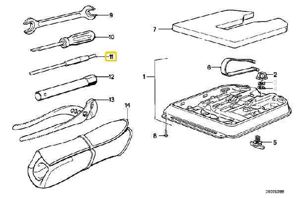 Spark Plugs Tool for Original Tool Box - 71111093774