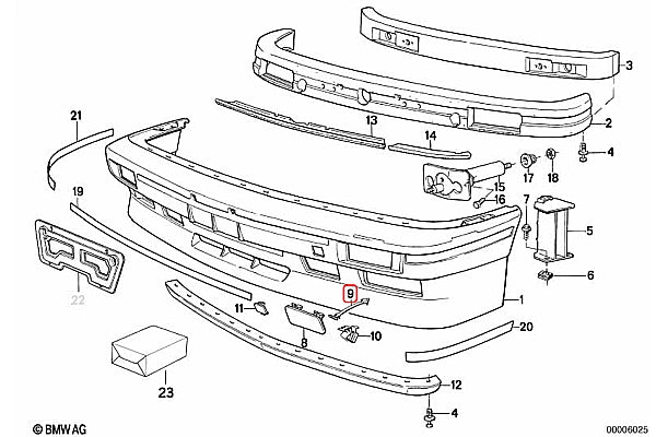 BMW E30 M3 Bumper Tow Hook Cover Holding Strap - 51111940365
