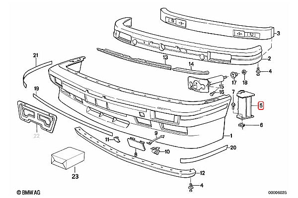 BMW E30 M3 Front Bumper Guide - 51111940378