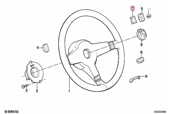 Genuine BMW Steering Wheel Contact Spring – 32331155956