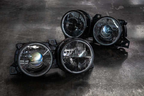 E30 DEPO "Euro Smiley" Headlights - Smoked